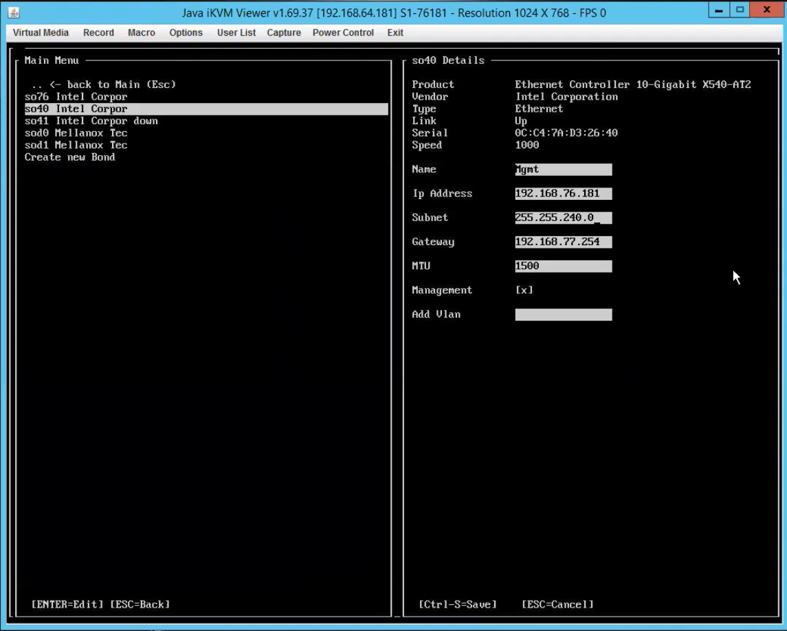 NIC configurations