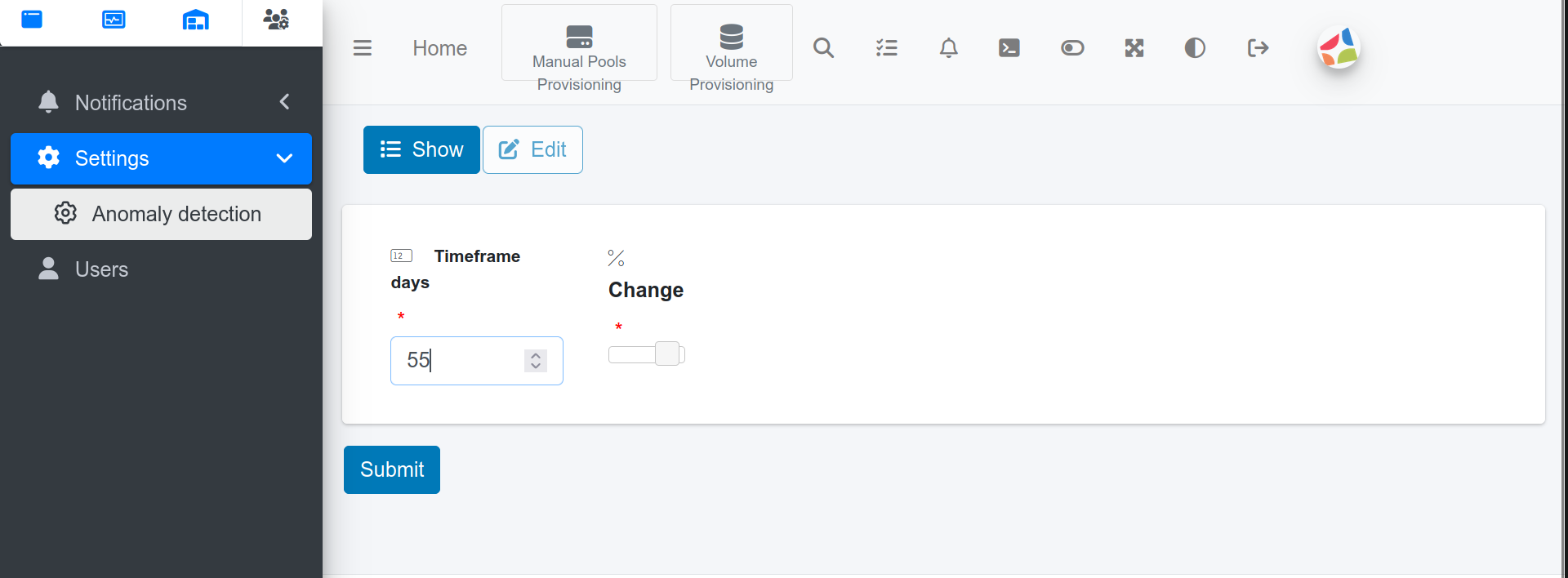 Configure anomaly detection